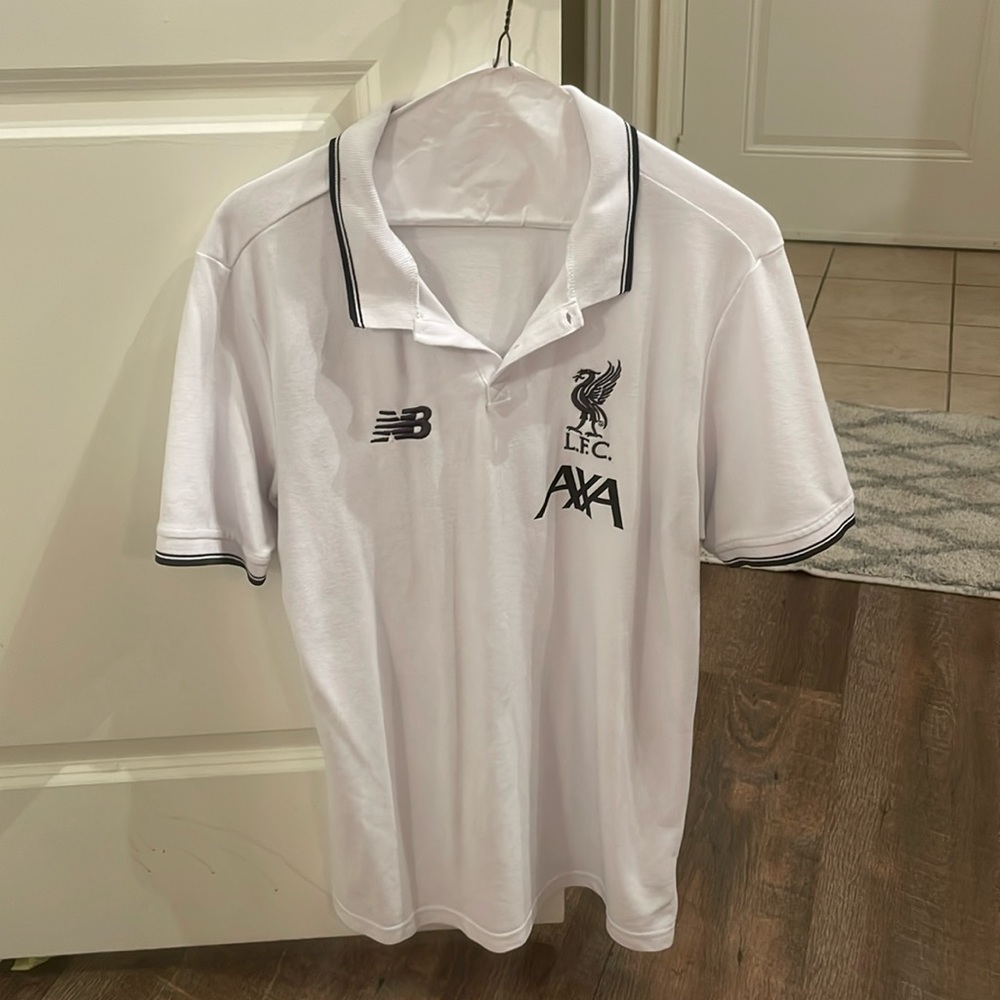 Liverpool New Balance 19/20 White Travel Polo
